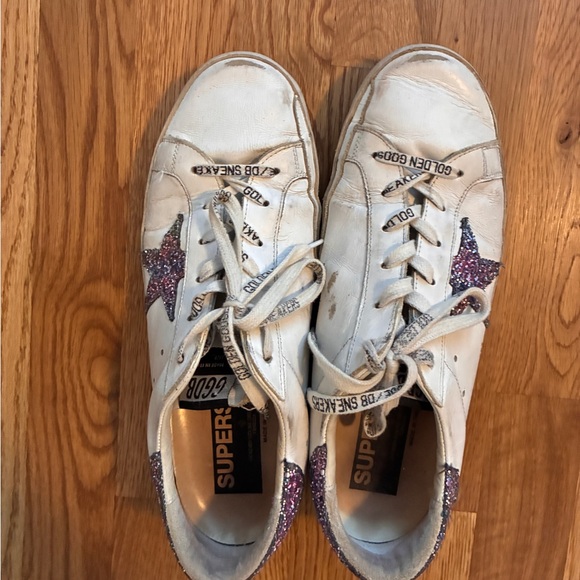 Golden Goose Super-Star Low Top , Purple Glitter - Picture 1 of 2